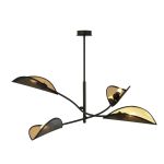 Emibig Plafonnier Lotus Acier Noir | Convient pour 4x E14 - Max 10W