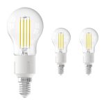 Voordeelpak 3x Calex Smart Tuya Wifi E14 Kogel 4.5W 450lm - 818-830 Afstembaar Wit | Dimbaar - Vervangt 40W 